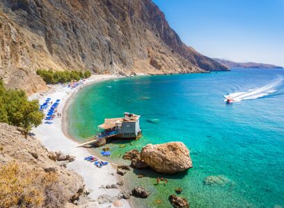Tours in Crete - Loutro the hidden village in the South and Glyka Nera Beach 